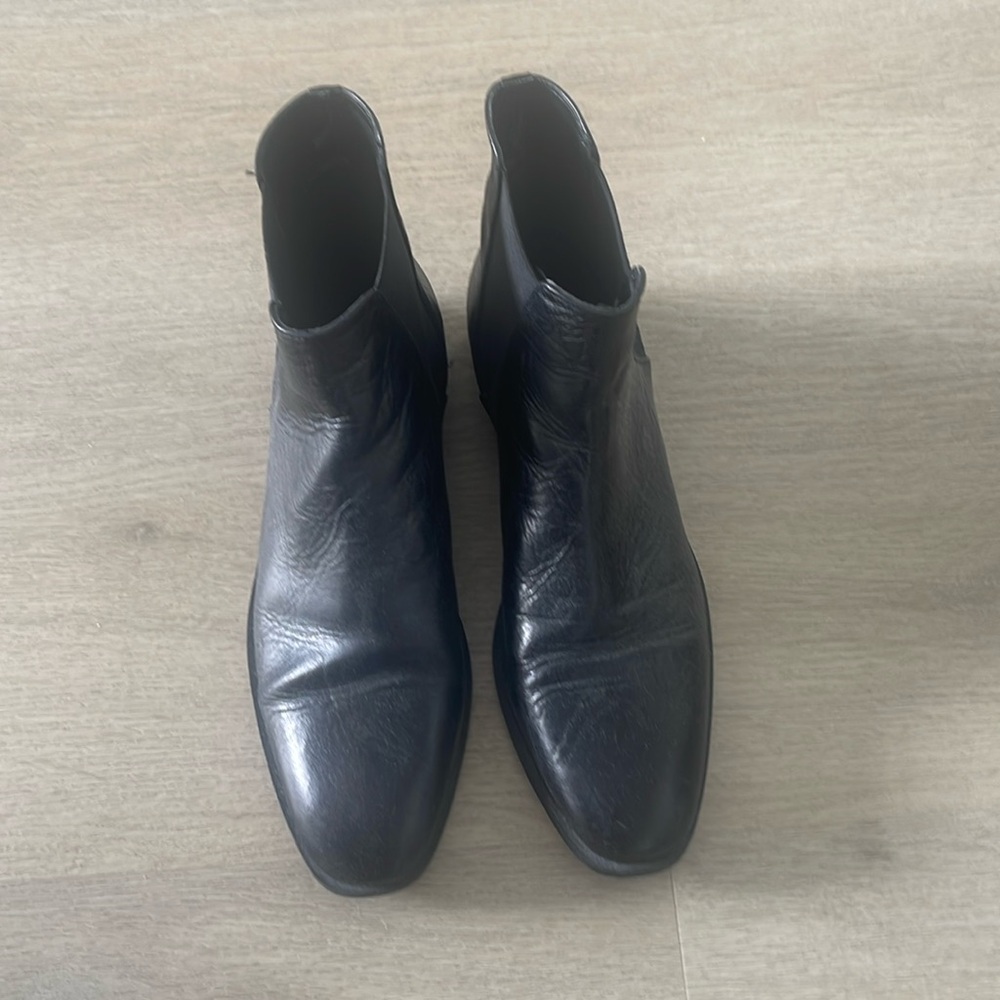 Zara Basic Leather Short Boots